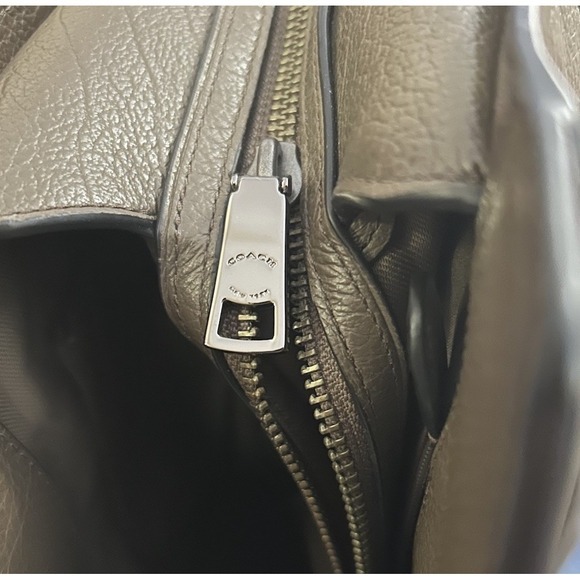 Coach Mercer Women's Handbag Purse Brown Grain Leather Satchel Gunmetal Hardware - Picture 12 of 12